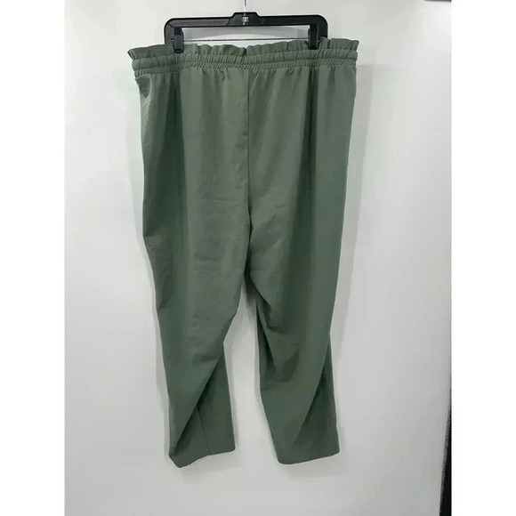 Torrid Green Crepe Tapered Paperbag Drawstring Tie Casual Work Pants Women's 2X - Picture 2 of 6